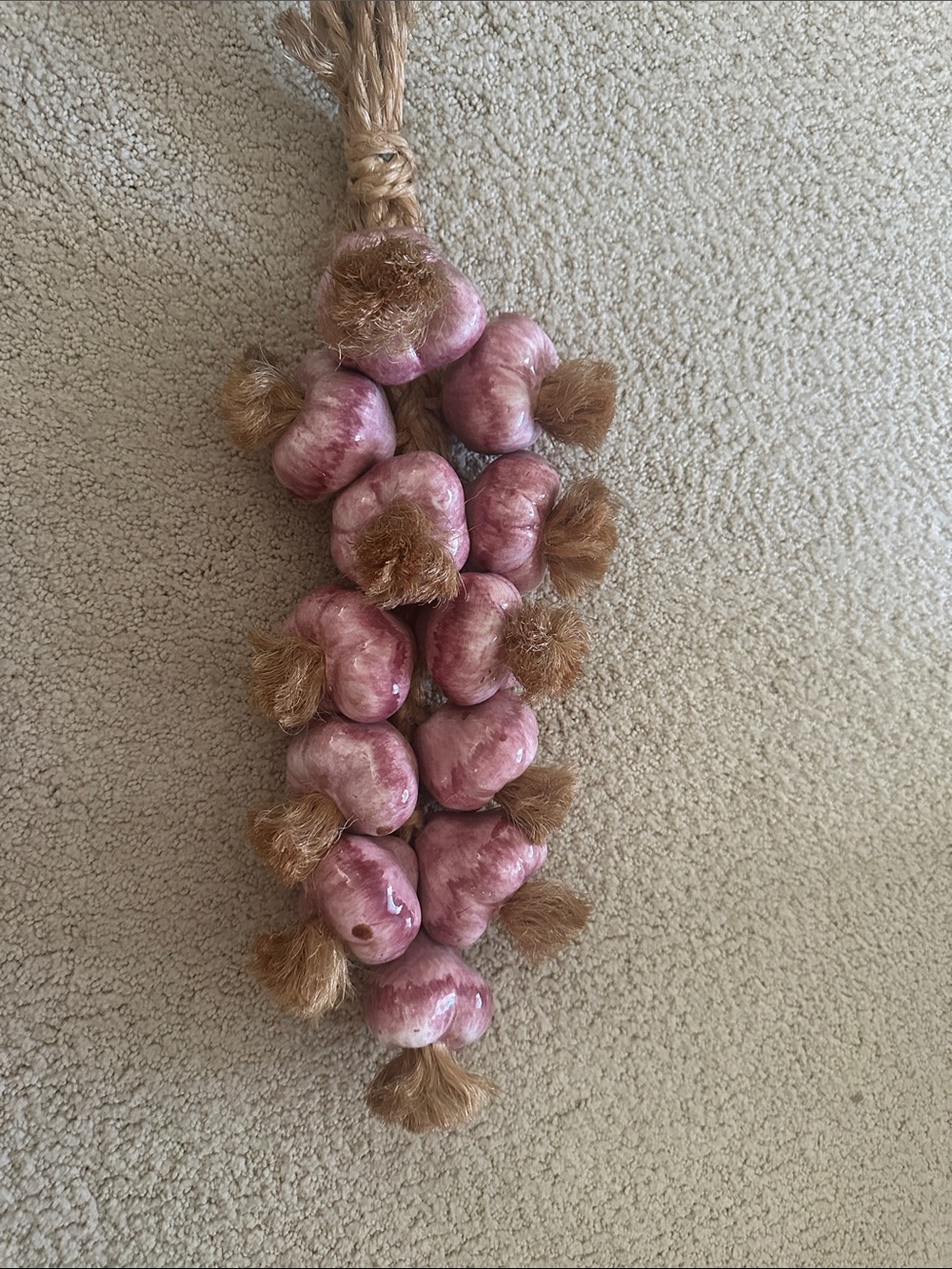 Decorative Pink French Garlic Rope Accent - Home Accents